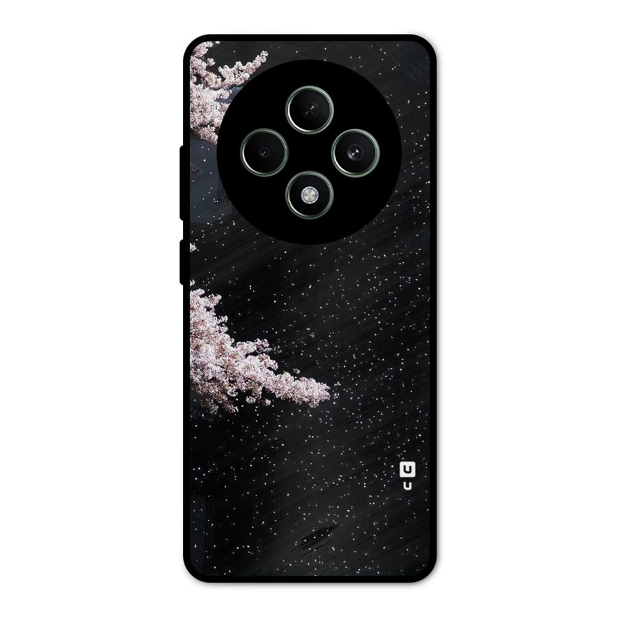 Beautiful Night Sky Flowers Metal Back Case for Oppo F27