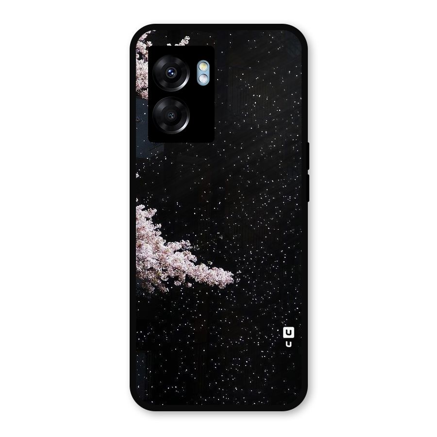 Beautiful Night Sky Flowers Metal Back Case for Oppo K10 (5G)