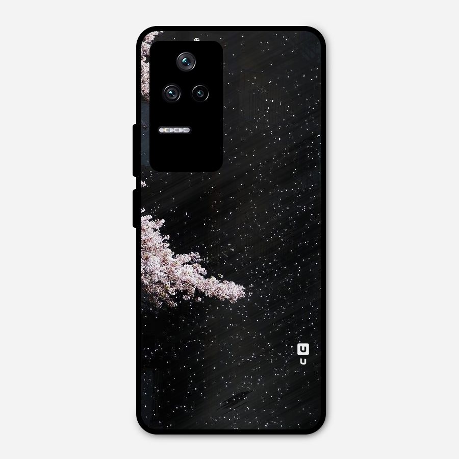 Beautiful Night Sky Flowers Metal Back Case for Poco F4 5G