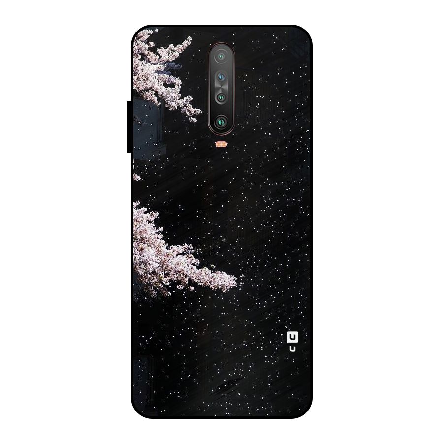 Beautiful Night Sky Flowers Metal Back Case for Poco X2