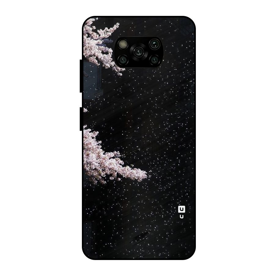 Beautiful Night Sky Flowers Metal Back Case for Poco X3