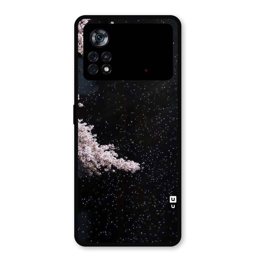 Beautiful Night Sky Flowers Metal Back Case for Poco X4 Pro 5G