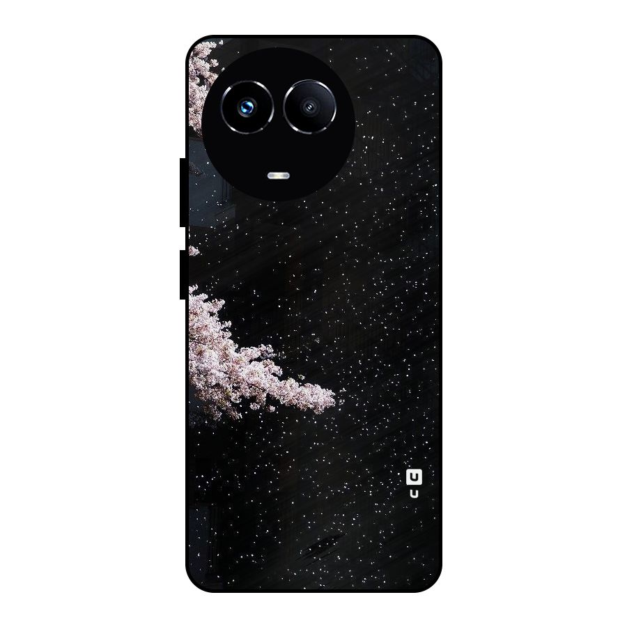 Beautiful Night Sky Flowers Metal Back Case for Realme 11X