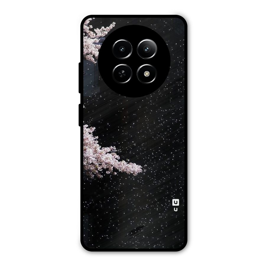 Beautiful Night Sky Flowers Metal Back Case for Realme 12 5G