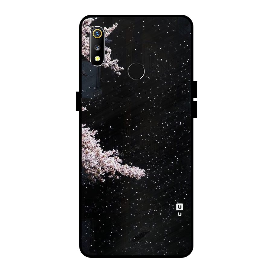 Beautiful Night Sky Flowers Metal Back Case for Realme 3i