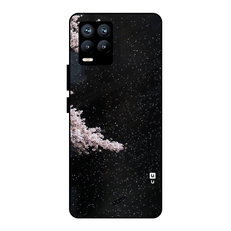 Beautiful Night Sky Flowers Metal Back Case for Realme 8 Pro