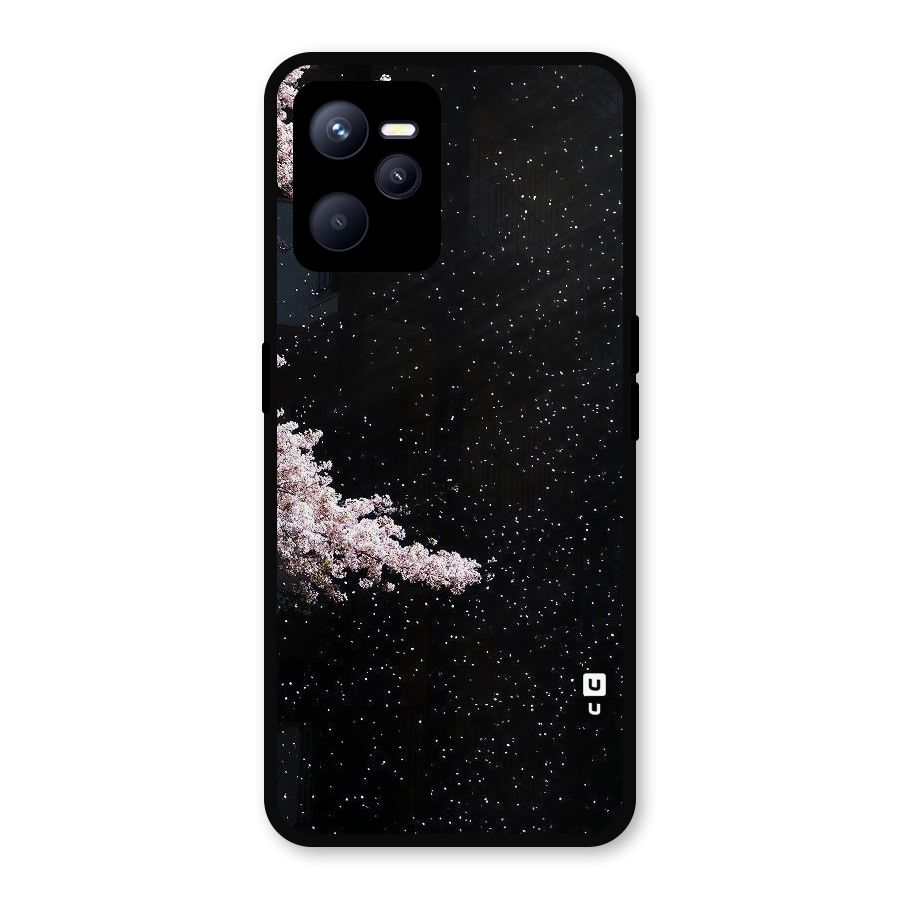 Beautiful Night Sky Flowers Metal Back Case for Realme C35