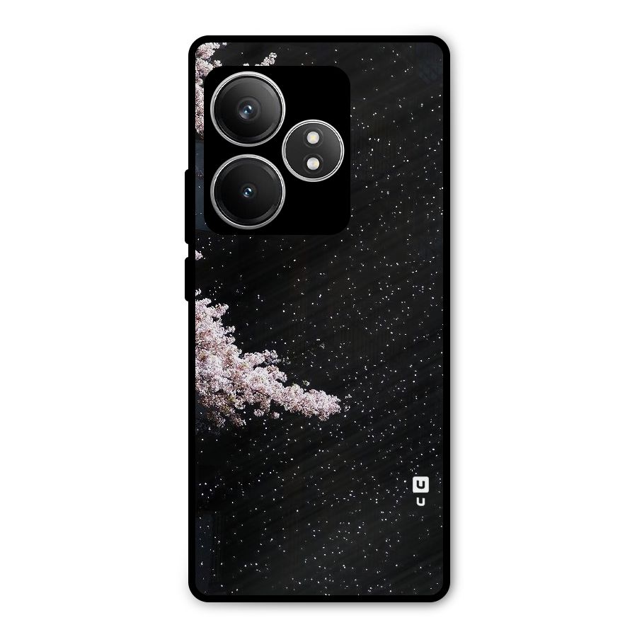Beautiful Night Sky Flowers Metal Back Case for Realme GT 6T