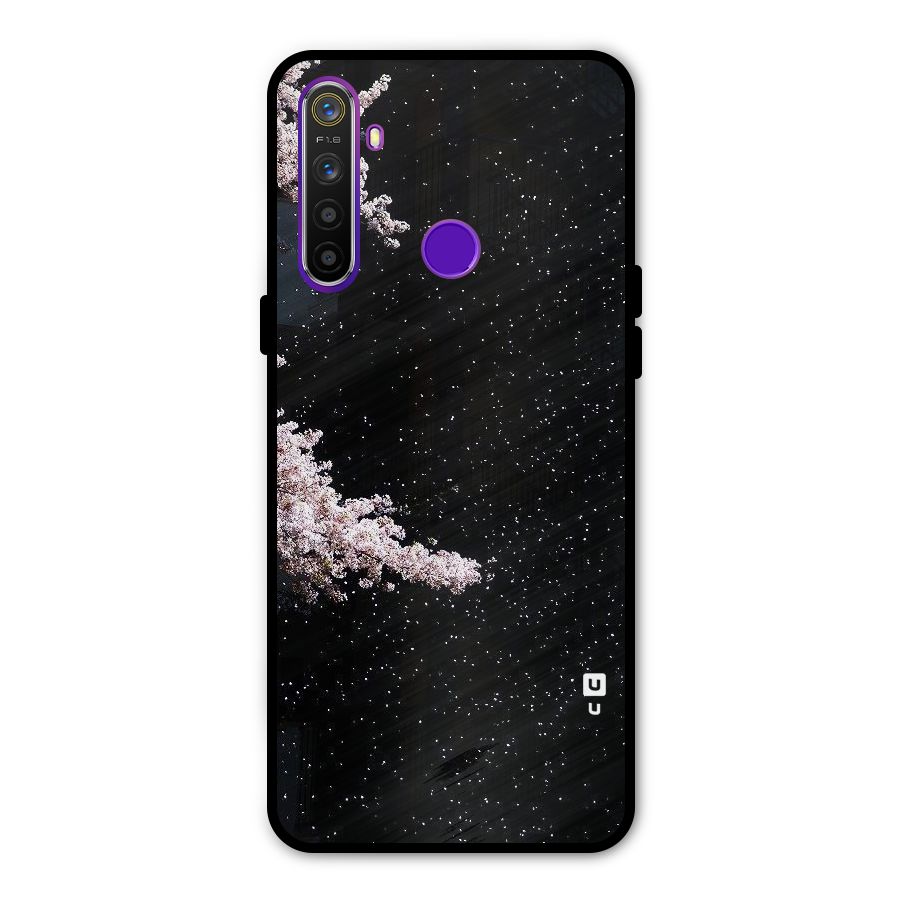 Beautiful Night Sky Flowers Metal Back Case for Realme Narzo 10