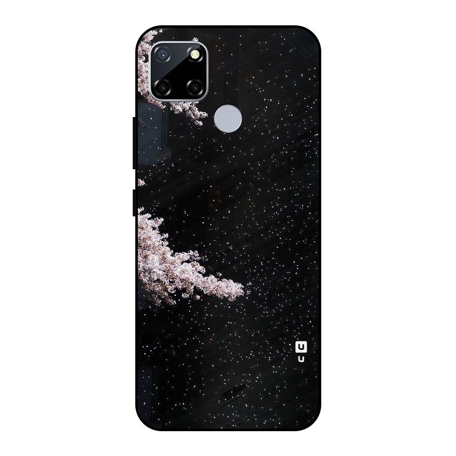 Beautiful Night Sky Flowers Metal Back Case for Realme Narzo 20