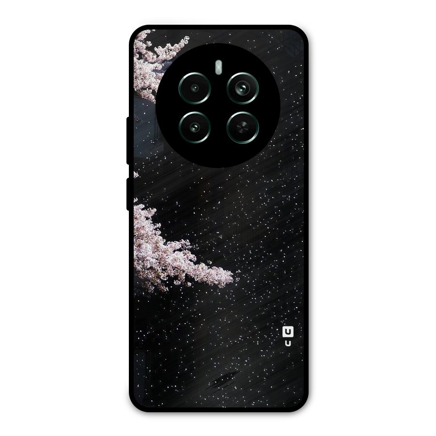 Beautiful Night Sky Flowers Metal Back Case for Realme Narzo 70 Pro