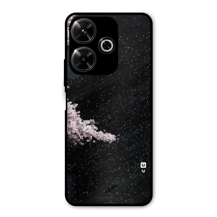 Beautiful Night Sky Flowers Metal Back Case for Redmi 13 5G