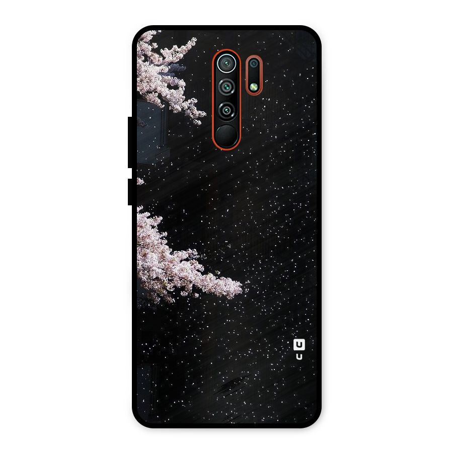 Beautiful Night Sky Flowers Metal Back Case for Redmi 9 Prime