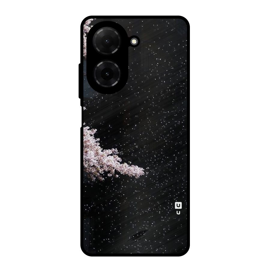Beautiful Night Sky Flowers Metal Back Case for Redmi A5 4G