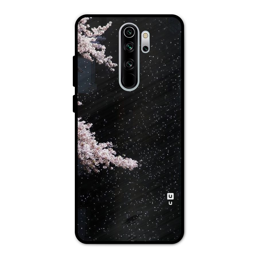 Beautiful Night Sky Flowers Metal Back Case for Redmi Note 8 Pro