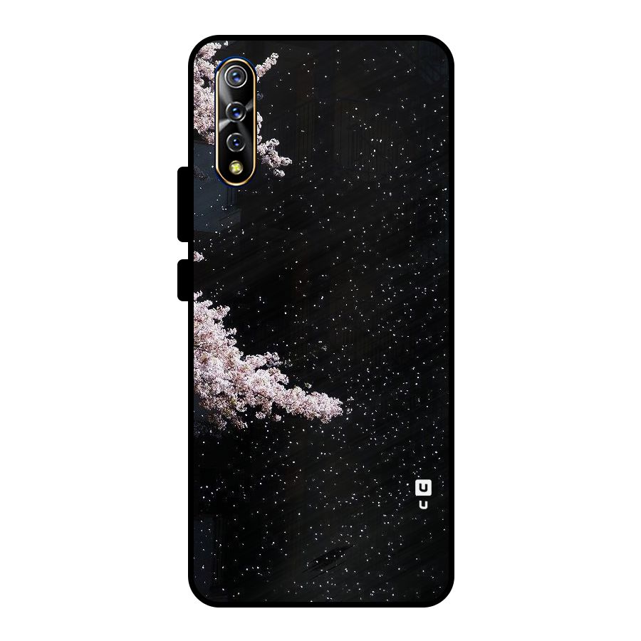 Beautiful Night Sky Flowers Metal Back Case for Vivo S1