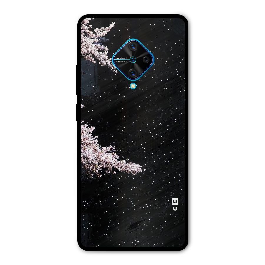 Beautiful Night Sky Flowers Metal Back Case for Vivo S1 Pro