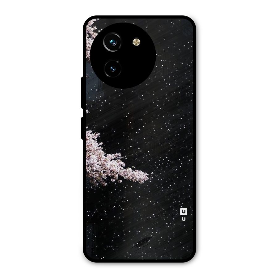 Beautiful Night Sky Flowers Metal Back Case for Vivo T3x