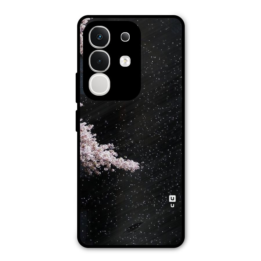 Beautiful Night Sky Flowers Metal Back Case for Vivo T4x