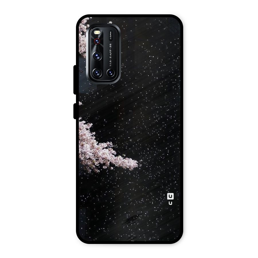 Beautiful Night Sky Flowers Metal Back Case for Vivo V19