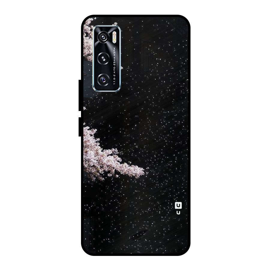 Beautiful Night Sky Flowers Metal Back Case for Vivo V20 SE