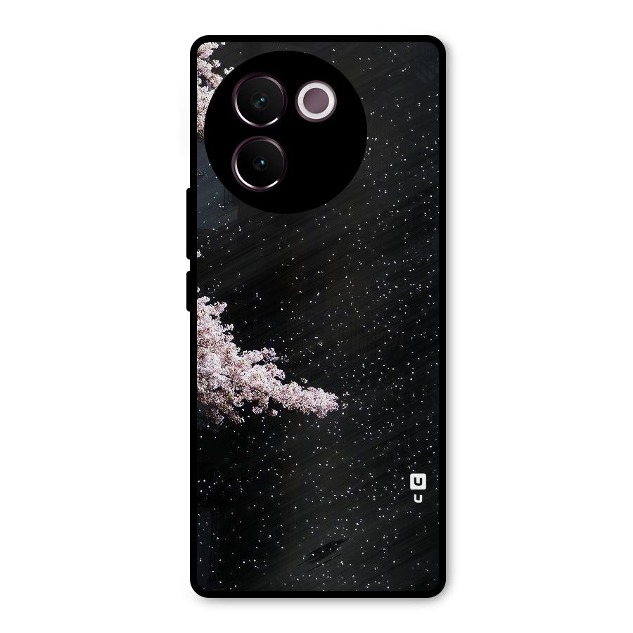 Beautiful Night Sky Flowers Metal Back Case for Vivo V30e