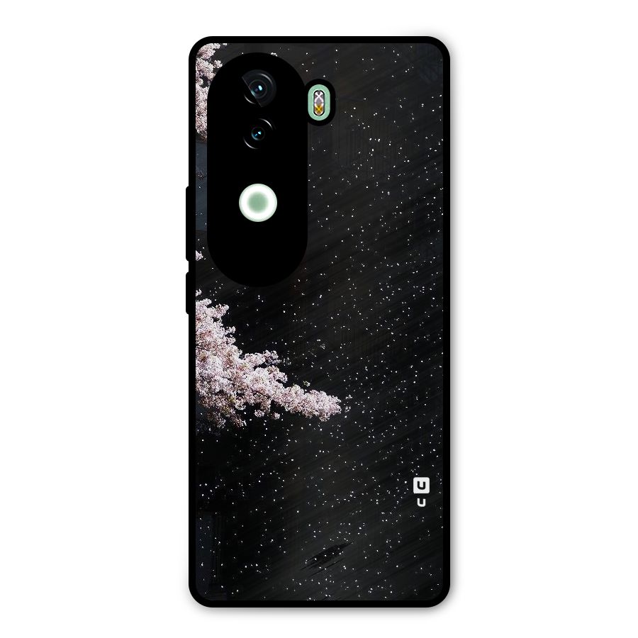 Beautiful Night Sky Flowers Metal Back Case for Vivo V40e