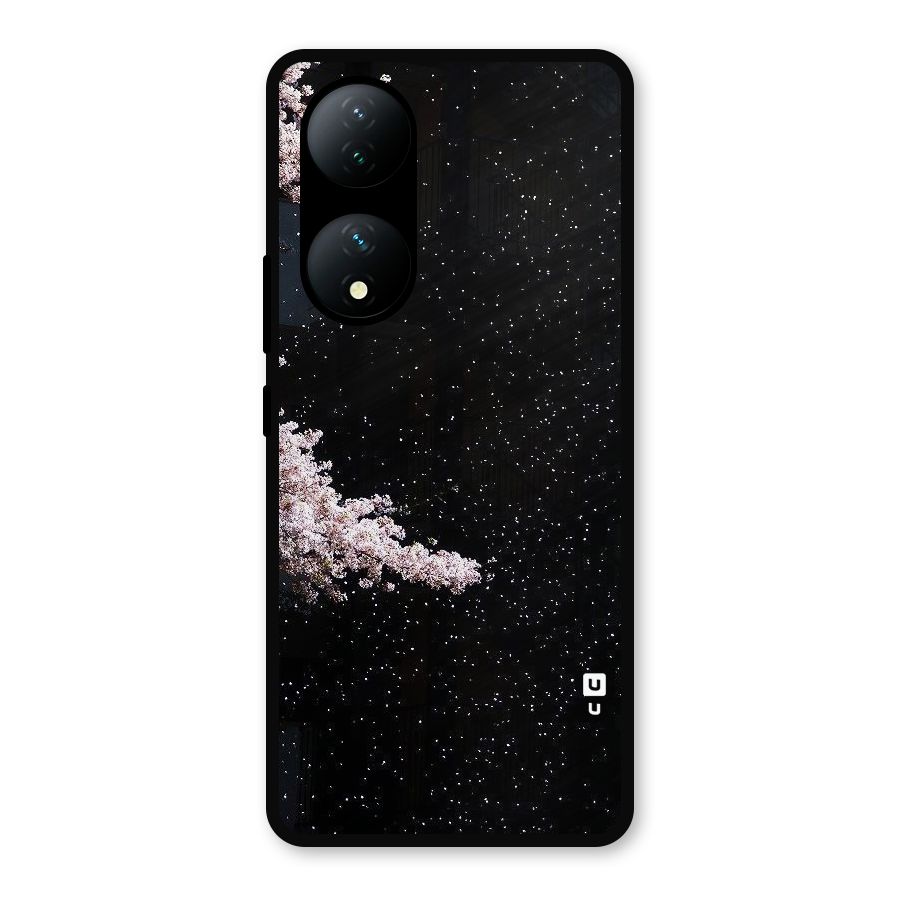 Beautiful Night Sky Flowers Metal Back Case for Vivo Y100