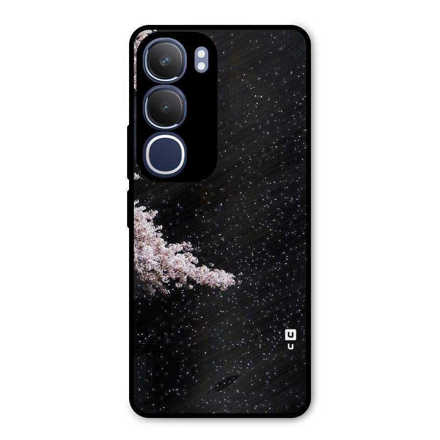 Beautiful Night Sky Flowers Metal Back Case for Vivo Y29