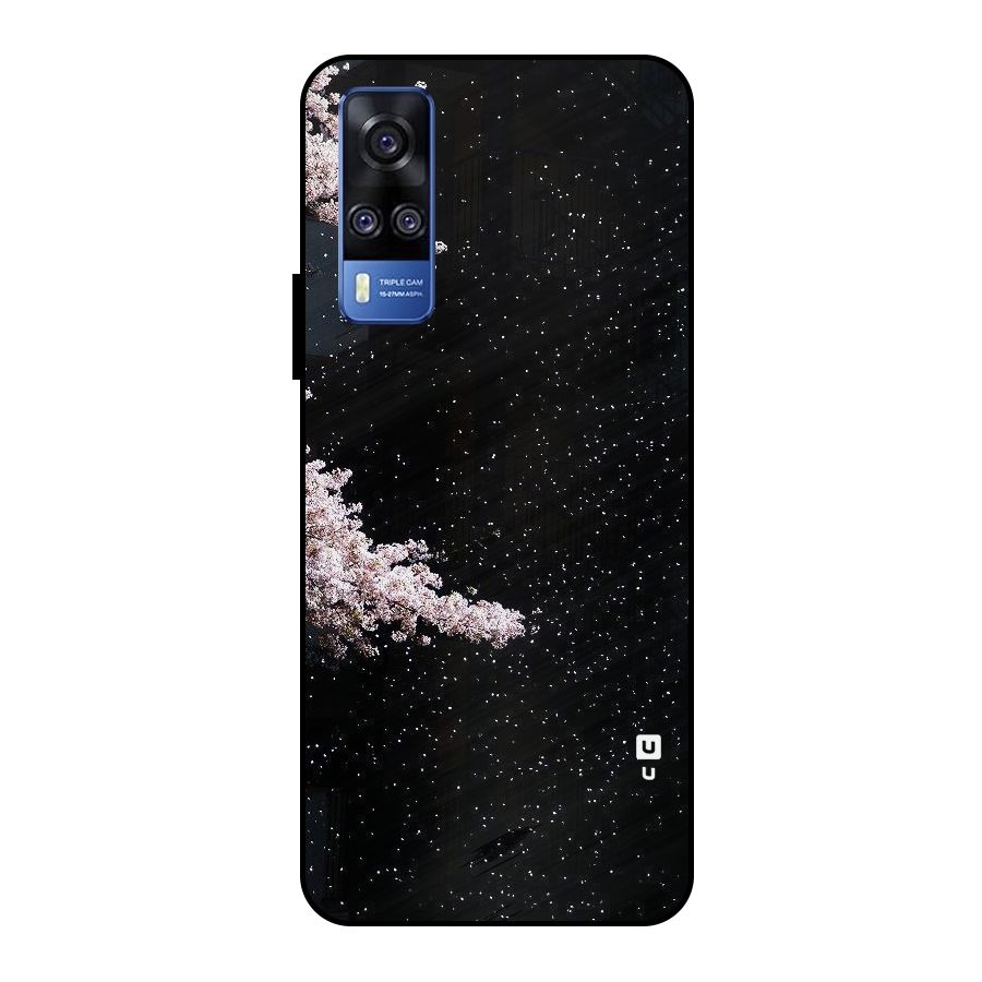 Beautiful Night Sky Flowers Metal Back Case for Vivo Y51