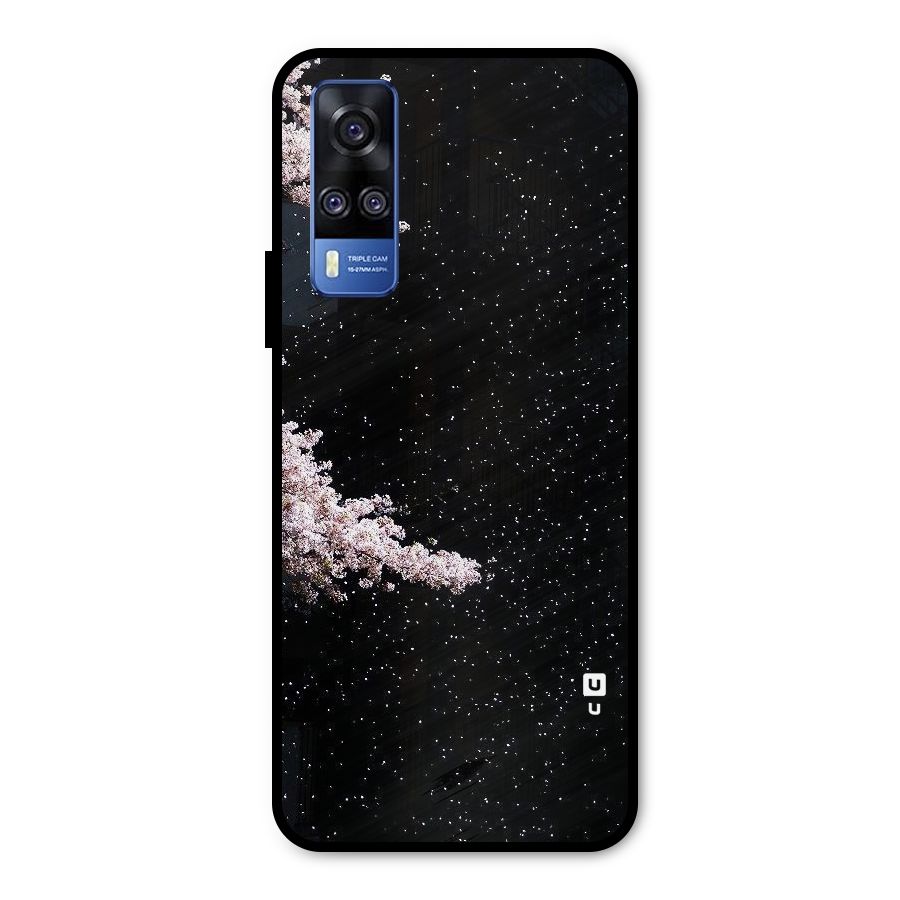 Beautiful Night Sky Flowers Metal Back Case for Vivo Y51A