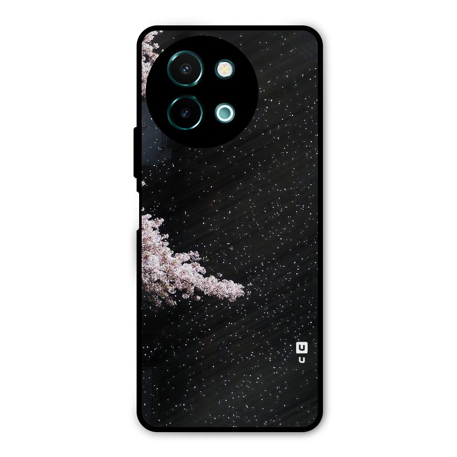 Beautiful Night Sky Flowers Metal Back Case for Vivo Y58
