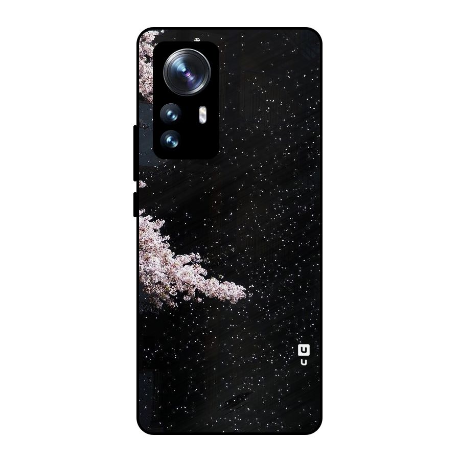 Beautiful Night Sky Flowers Metal Back Case for Xiaomi 12 Pro
