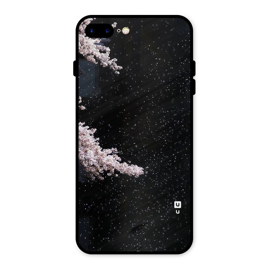 Beautiful Night Sky Flowers Metal Back Case for iPhone 7 Plus