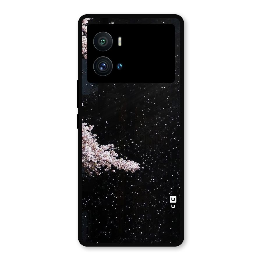 Beautiful Night Sky Flowers Metal Back Case for iQOO 9 Pro