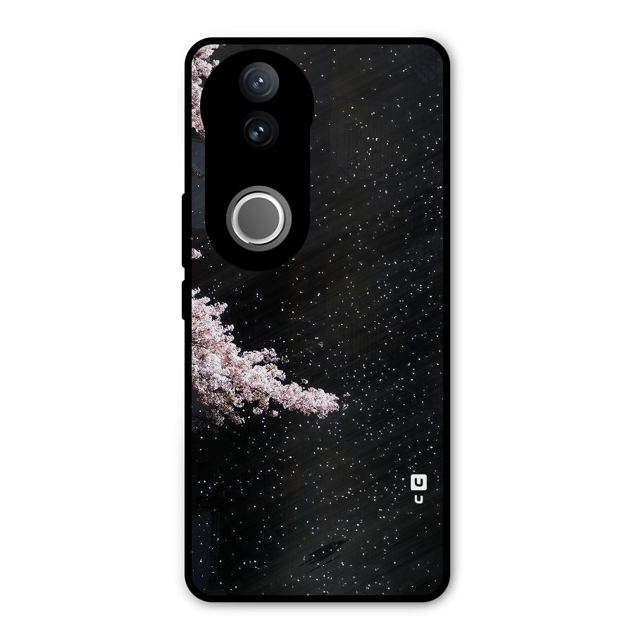 Beautiful Night Sky Flowers Metal Back Case for iQOO Z10R