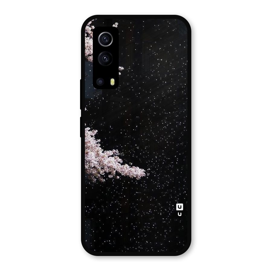 Beautiful Night Sky Flowers Metal Back Case for iQOO Z3