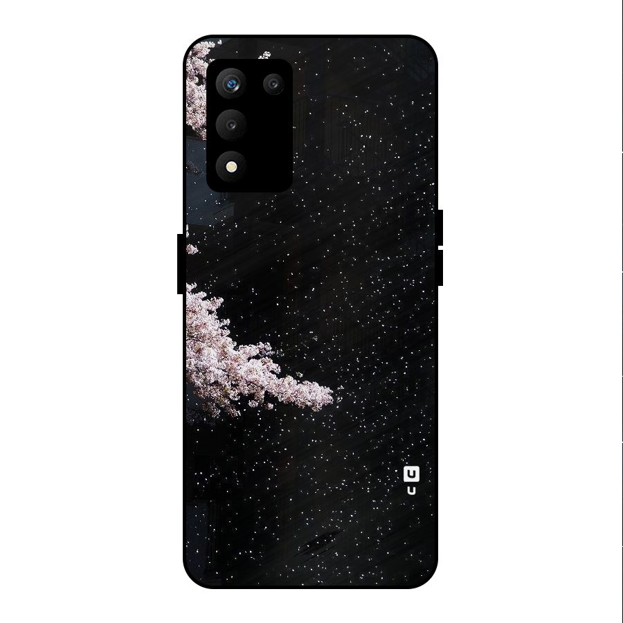 Beautiful Night Sky Flowers Metal Back Case for realme 9 5G SE