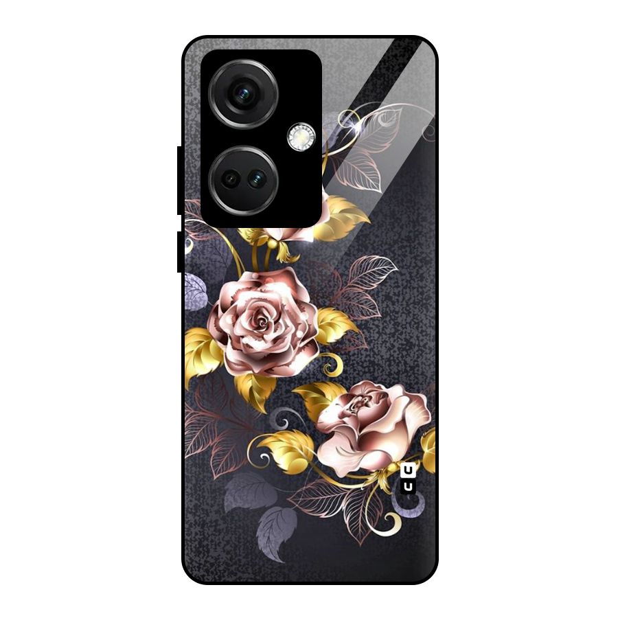 Beautiful Old Floral Design Glass Back Case for OnePlus Nord CE 3 5G