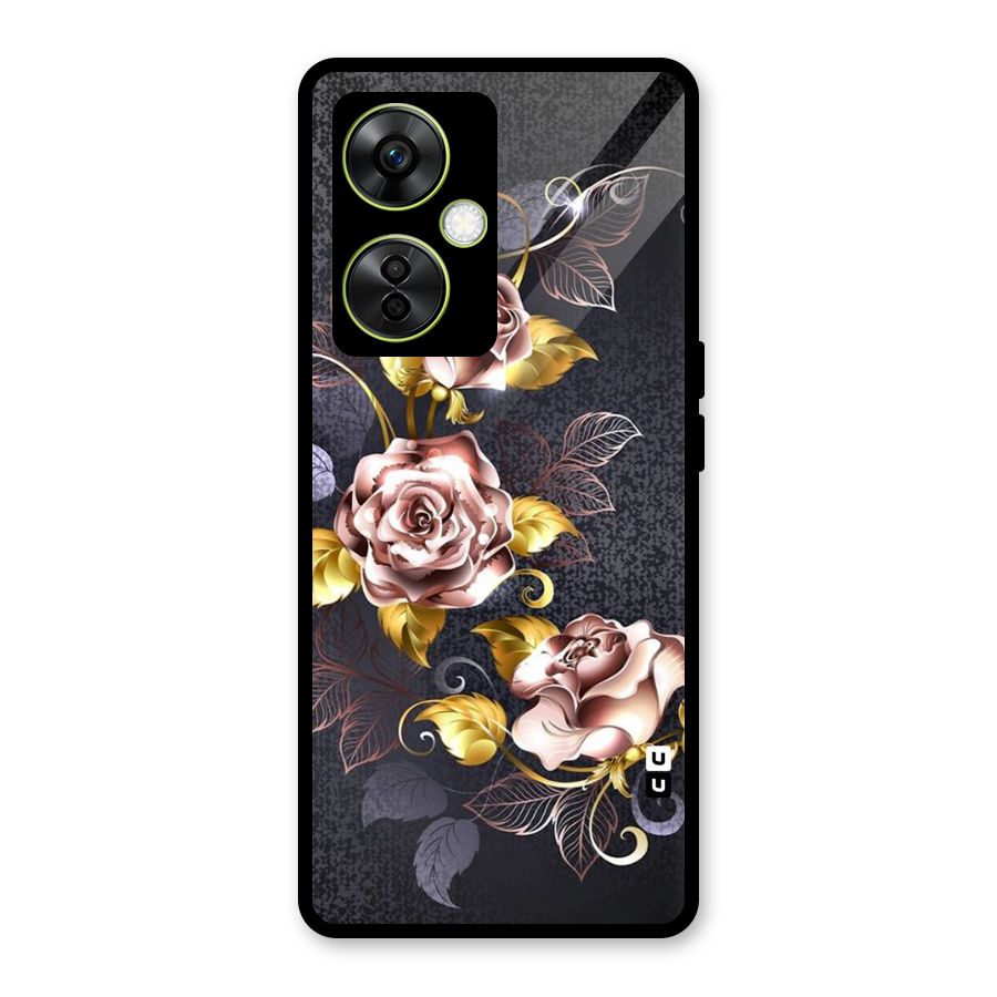 Beautiful Old Floral Design Glass Back Case for OnePlus Nord CE 3 Lite