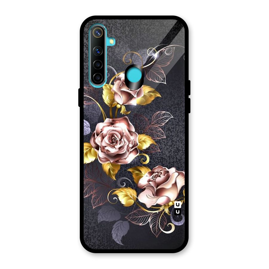 Beautiful Old Floral Design Glass Back Case for Realme Narzo 10