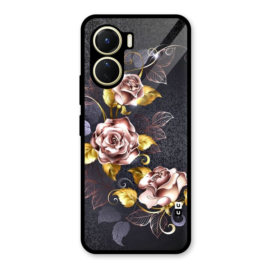 Beautiful Old Floral Design Glass Back Case for Vivo Y16