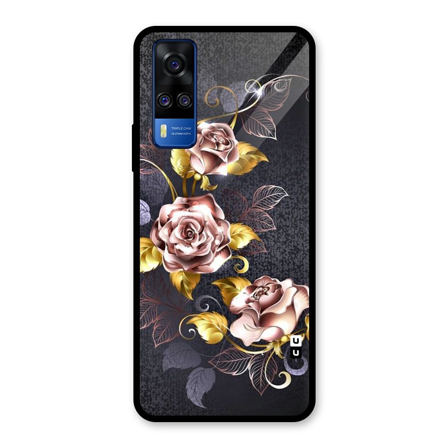 Beautiful Old Floral Design Glass Back Case for Vivo Y31