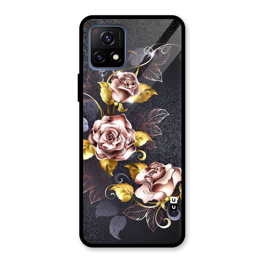 Beautiful Old Floral Design Glass Back Case for Vivo Y72 5G