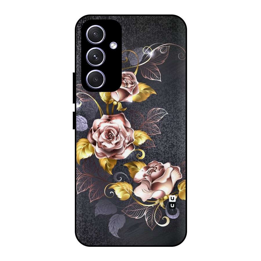 Beautiful Old Floral Design Metal Back Case for Galaxy A54