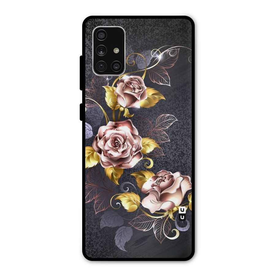 Beautiful Old Floral Design Metal Back Case for Galaxy A71