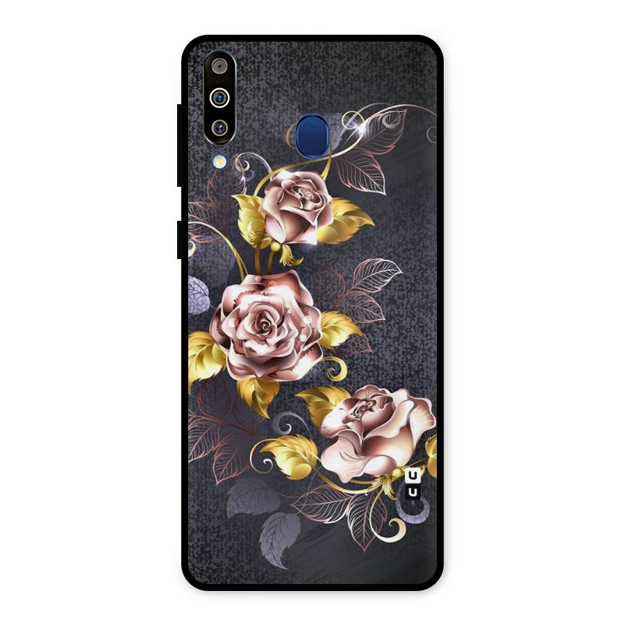 Beautiful Old Floral Design Metal Back Case for Galaxy M30