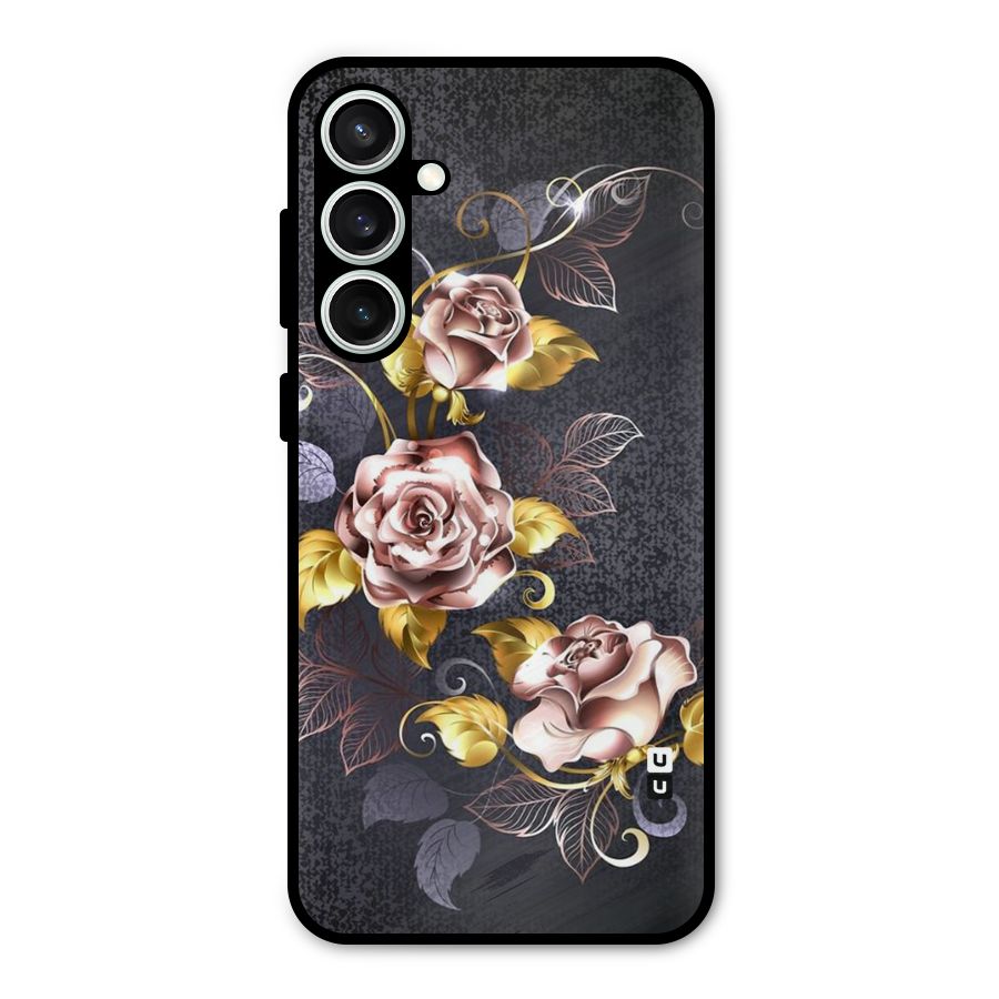 Beautiful Old Floral Design Metal Back Case for Galaxy S23 FE