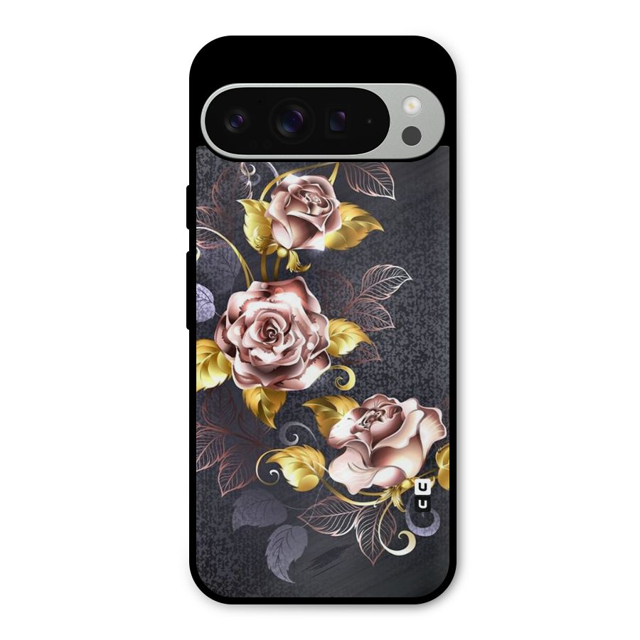 Beautiful Old Floral Design Metal Back Case for Google Pixel 9 Pro XL