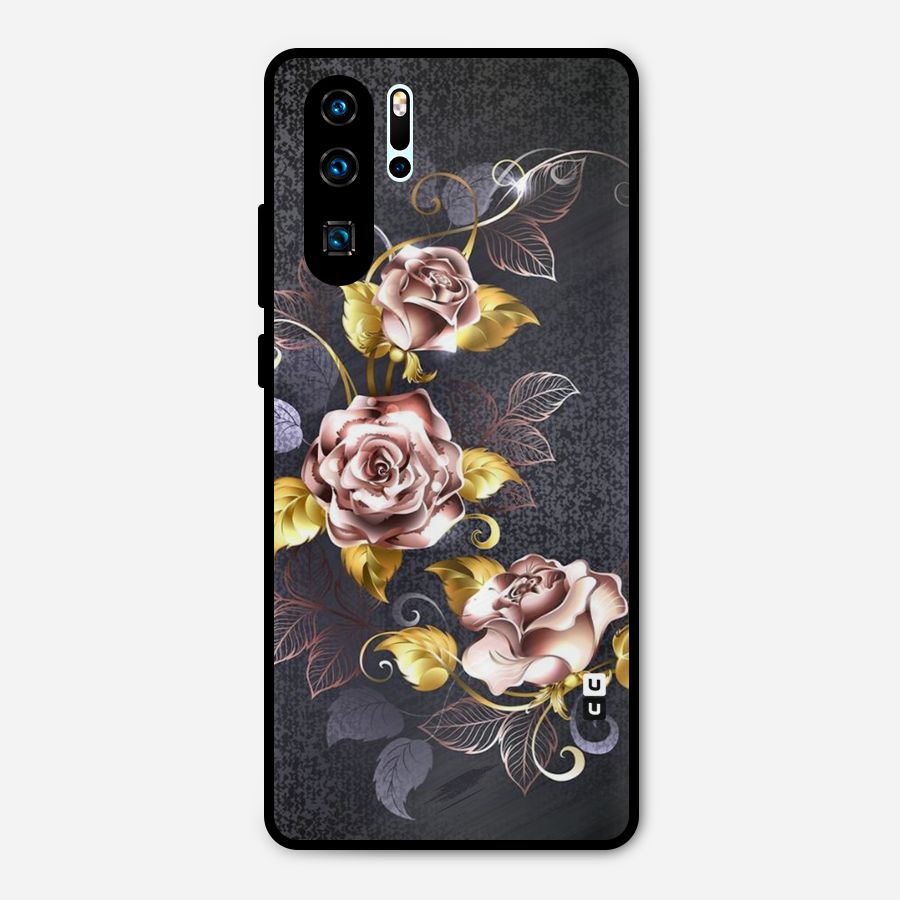 Beautiful Old Floral Design Metal Back Case for Huawei P30 Pro